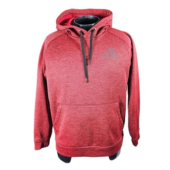 adidas Other - Adidas Men's SZ M Red Heathered Hoodie Climawarm Outdoor Basketball sporty